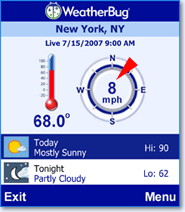Screenshot of Mobile Weather for Brew